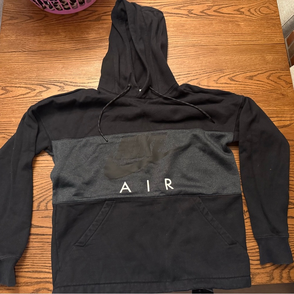 Nike Black and Gray Men's Hoodie